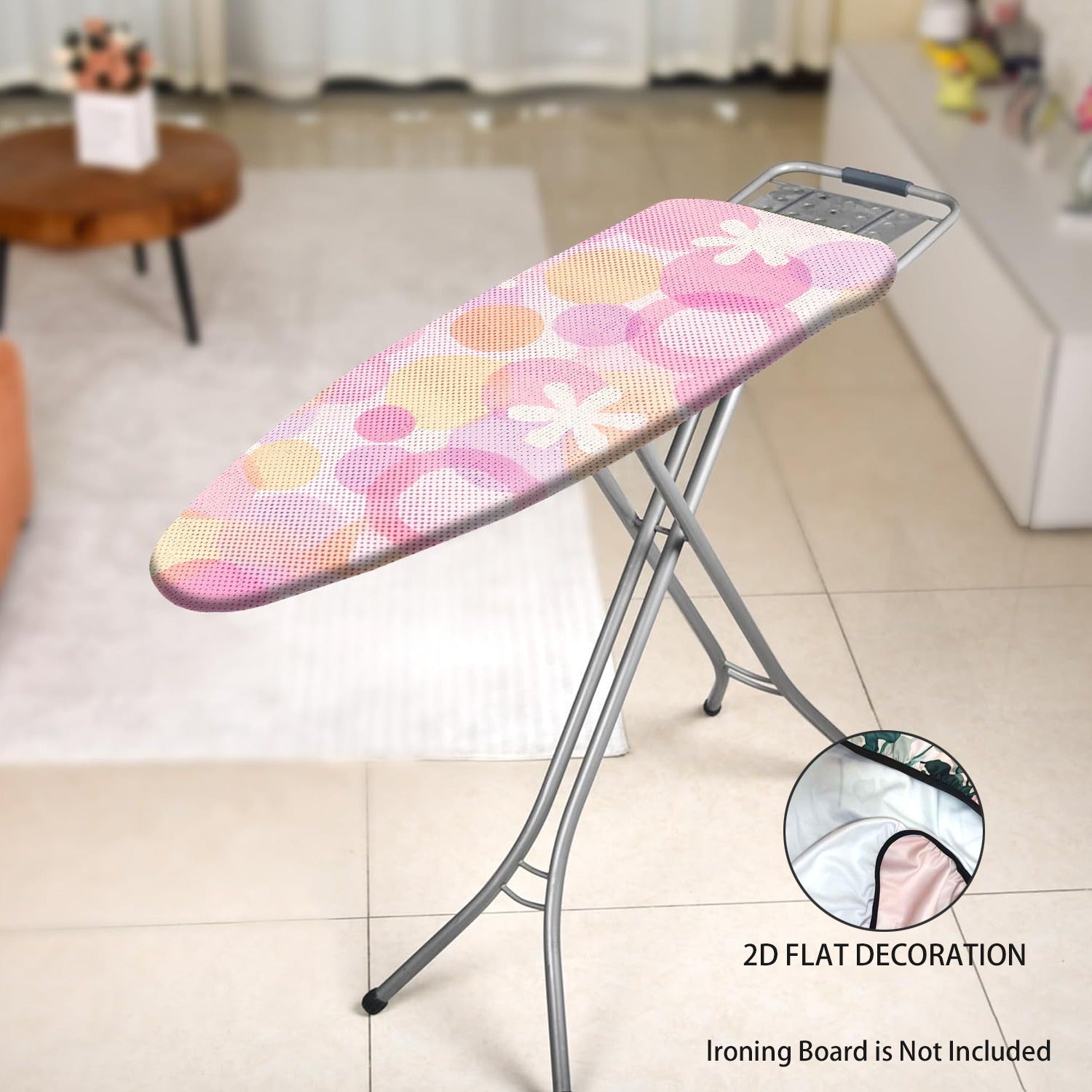 Fundas para Tabla de Planchar Resistentes con Superficie Antideslizante - Protector de Tamaño Completo, Lavable a Máquina, Apta para Mesas de Planchar Estándar (Tabla No Incluida) - Decoración para Lavandería en Rosa/Beige/Gris/Azul/Rojo//Blanco - Acceso