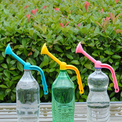 Rociador de regadera portátil ergonómico con boquilla azul de plástico y mango ergonómico - Distribución uniforme para suculentas, hierbas, bonsái - Jardín, patio, oficina, regaderas para plantas, herramienta de riego para jardín, diseño amigable para el
