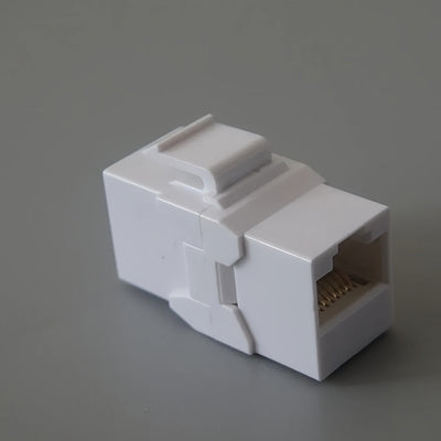 10 Piezas de Paneles Ethernet RJ45 CAT6A - Conectores Keystone Blindados UTP con Contactos Dorados, Cableado Recto y Cruzado, Fácil Instalación para Redes Domésticas/Oficina/Gaming
