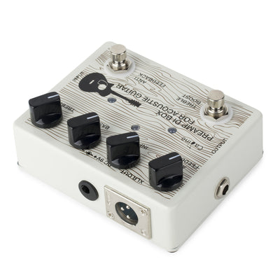 CALINE CP-67 Preamplificador y caja DI para guitarra acústica - Aleación de aluminio, 4 palancas, 6 efectos, para una mejor calidad de sonido, accesorio para guitarra