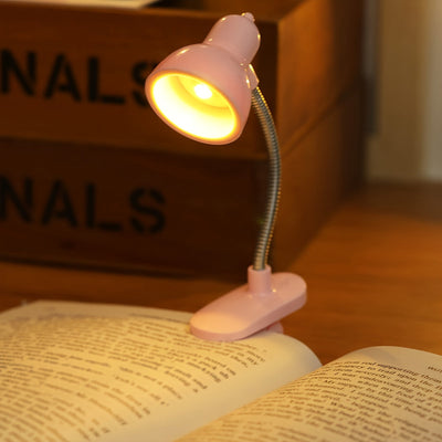 1/2/4 piezas de luz portátil para ojos, luz de lectura nocturna LED cálida, luz de lectura con brazo ajustable con batería, lámpara de libro mini, luz para leer
