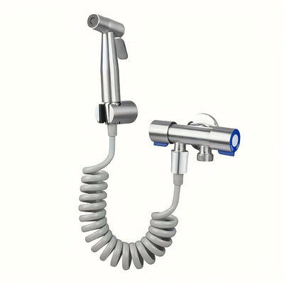 Kit de Ducha Manual de Acero Inoxidable con Manguera de 4.8 Pulgadas y Soporte de Pared - Boquilla Autolimpiable, Impermeable y Resistente, Ideal para Baño, Aseo de Mascotas, Diseño Moderno | Estructura Duradera, Accesorio para Ducha