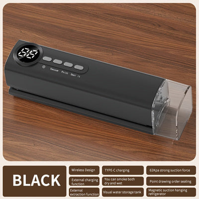 Kit Selladora al Vacío Recargable USB con Pantalla Digital - Sello Rápido, Incluye Bomba y Bolsas Herméticas, Ideal para Conservación de Alimentos, Snacks, Carne, Frutas, Verduras - Diseño Ahorrador de Espacio, 36V, Bomba de Aire para Sellado al Vacío