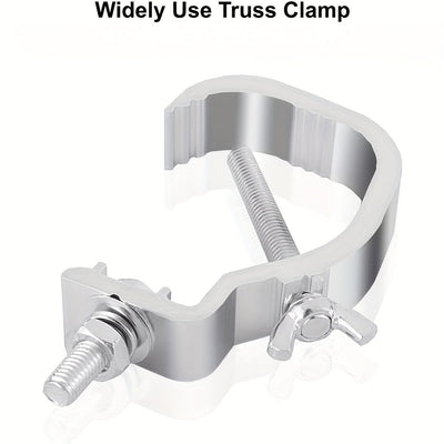 10-Unidad de Sujeción de C de Plata Gris para Iluminación de Escenario, 1.18-2 Pulgadas, Ajuste de Tubo de 30-50mm OD, Capacidad de Carga de 24,95KG, Sin Cargar, No Requiere Batería, Sujeción de Truss Versátil para Luces de Punto DJ y Luces de Cabeza Móv