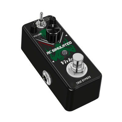 VIVLEX Pedal de Guitarra Acústica True Bypass - Efecto Analógico AC Stage con Modos Piezo/Estándar/Jumbo, Simulador Acústico Alimentado por USB para Grabación en Estudio y Presentaciones En Vivo - Compatible con Guitarra Eléctrica y Violín - Pedalboard C