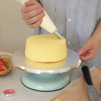 Soporte Giratorio para Pastel de 10 Pulgadas con Aleación de Aluminio - Nivelador de 3 Niveles para Glaseado Perfecto, Diseño Duradero y Seguro, Regalo Ideal para Aficionados al Horneado, Decoración de Cocina en Casa, Herramienta para Decorar Tartas | Ut