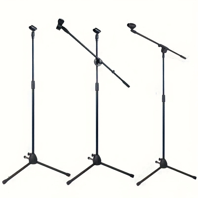 Soporte de Micrófono Profesional de Trípode Resistente con Altura Ajustable, Base Robusta - Para Estudio en Casa, Escenario En Vivo, Podcasts, Grabación, Karaoke, Oficina - Compatible con Micrófonos Dinámicos/Condensadores (), Soporte Versátil para Micro