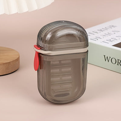 1 caja de jabón impermeable con tapa PET, contenedor hermético portátil para viajes y actividades al aire libre – Caja mini de almacenamiento para campamentos, senderismo e higiene personal