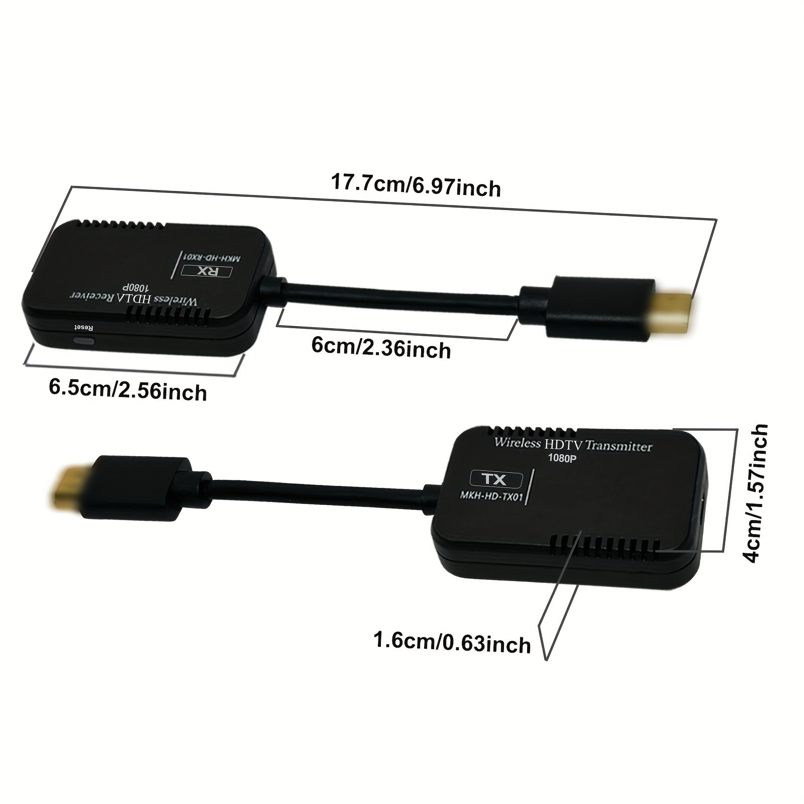 Kit de transmisor y receptor inalámbrico HD, MTR1 con 4 receptores, transmisión extendida HD 1080P, rango de 50m/165ft, no apto para uso en paredes y suelos; apto para pantallas de portátiles/cámaras/móviles, transmisor para P*S5, X*box, S*witch, S*teamd
