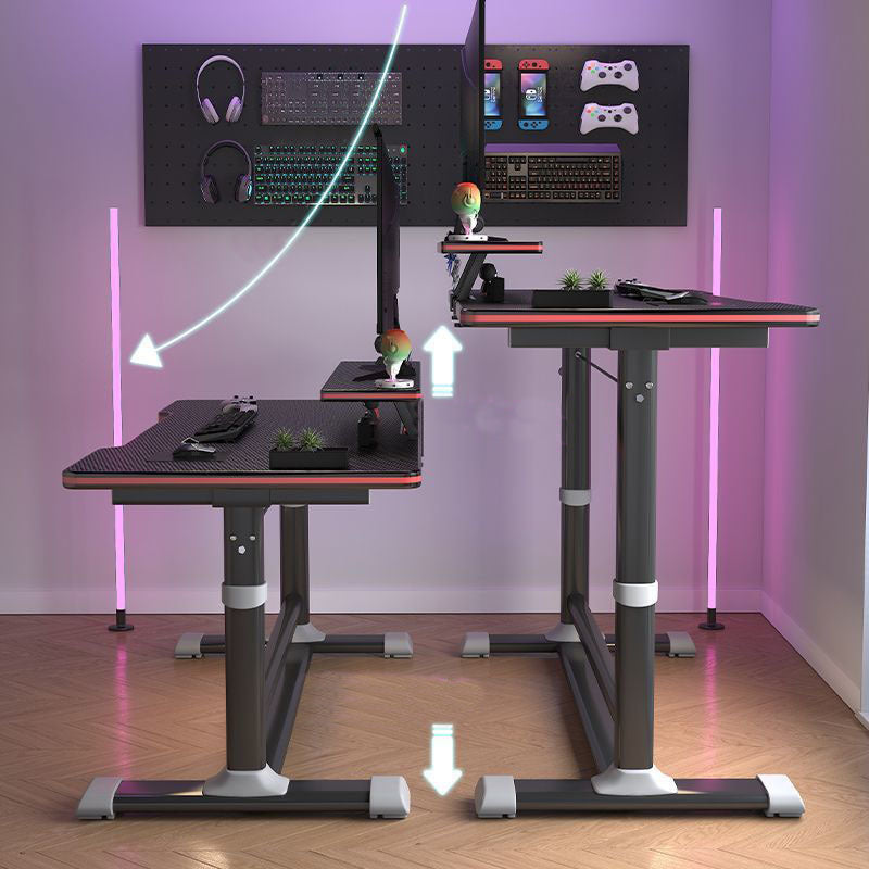 Escritorio de juego práctico, duradero y único para gamers y oficina, diseño en forma de T, ergonómico, color