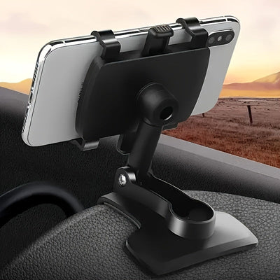 Soporte Ajustable para Teléfono en el Salpicadero del Coche para iPhone y Galaxy - Fácil de instalar, diseño seguro para conducir