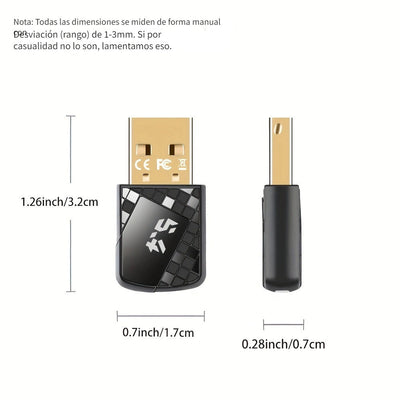 Adaptador sin varillas Wimotek 5.4 para PC/Computadora - Conectar y Listo, Compatible con Versiones Anteriores de 5.3/5.1/5.0/4.2/4.1/4.0, Sin Controladores en Windows 11/10/8.1, Conecta 7 Dispositivos al mismo Tiempo, Adaptador WiFi para PC