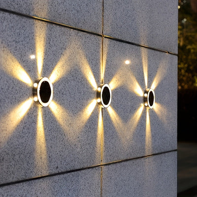 4 luces solares para entierro en tierra, decoración de jardín de patio al aire libre con disposición de pasos solares, luces de enchufe para césped, luces de escaleras