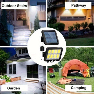 1/2/4 piezas de luz solar para pared, panel solar ajustable, 3 modos de funcionamiento, luz solar super brillante desmontable para porche, control remoto, montaje en pared, adecuado para pared, patio, garaje, jardín, patio y acera, con sensor infrarrojo,