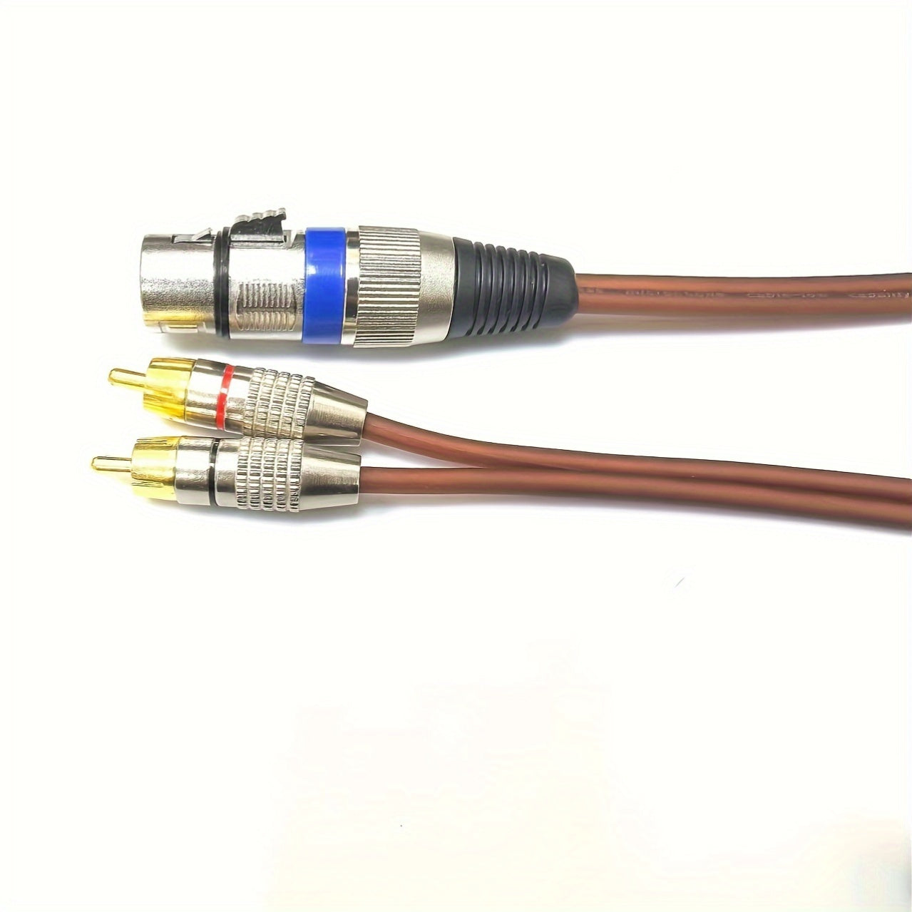 Cables divisores Y de XLR macho a RCA hembra en forma redonda, tipo conector flexible, compatibles con Ethernet Cat 5e, juego de cables de interfaz de audio profesional