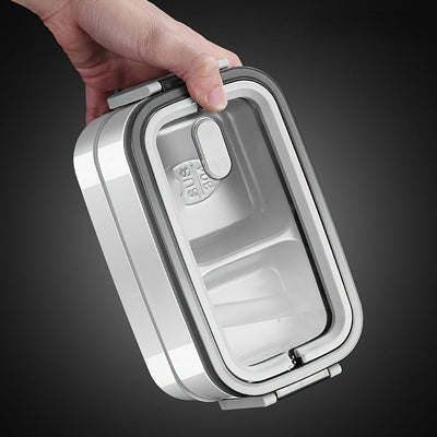 Lonchera de Acero Inoxidable Aislada - Doble Capa, Segura para Microondas, Portátil para Escuela y Trabajo, Regreso a Clases
