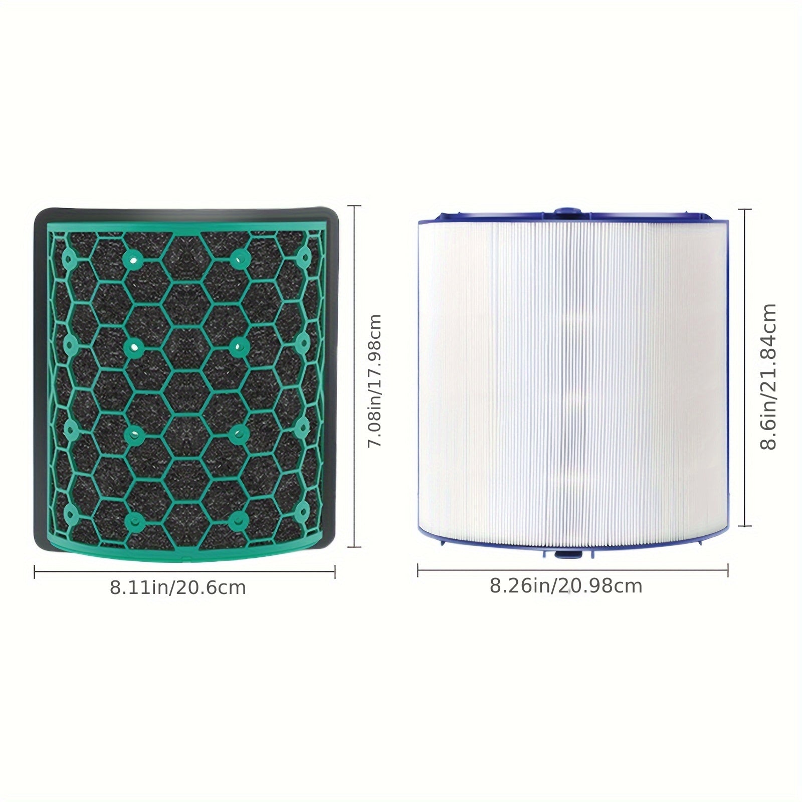 1 Unidad, Filtro Hepa Filtro De Carbón Activado Compatible Con El Purificador De Aire Dyson Tp04, Hp04, Dp04, Sistema De Filtro Sellado De Dos Etapas 360°, Ventilador Purificador De Aire Pure Cool