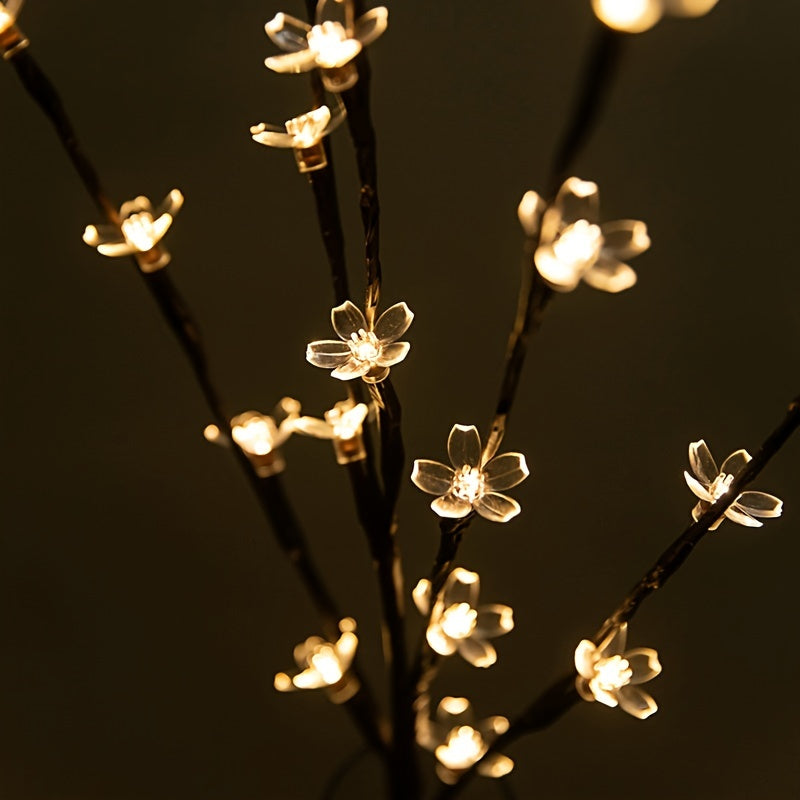 1 pza Luces de árbol de cerezo florecido, decoración para hogar, jardín y ciudad, bodas, cumpleaños, Navidad, festivales, fiestas, interiores y exteriores, luz blanca cálida