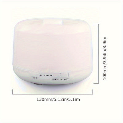 1 Pieza, Humidificador De Aire Difusor De Aceite Esencial, Emisor De Aroma Para El Hogar, Con Lámpara Led Y Control Remoto, De 500 Ml/17,6 Oz