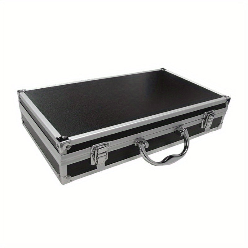 Conjunto de micrófono de tarjeta de sonido, estuche de aluminio, micrófono inalámbrico universal, bolsa portátil, maleta de carcasa dura, accesorios de mezclador.