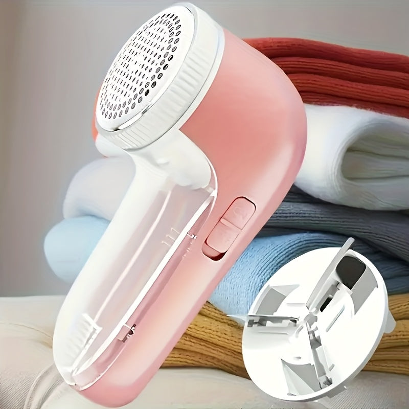 Recortador de Bolas y Pelacacas con Alimentación USB con 2 Cuchillas Intercambiables de Acero Inoxidable - 2 Colores, Diseño Ergonómico para Ropa, Suéteres, Ropa de Cama, Calcetines & Telas del Hogar, Afeitadora de Lint para Mantenimiento de Prendas, Ele