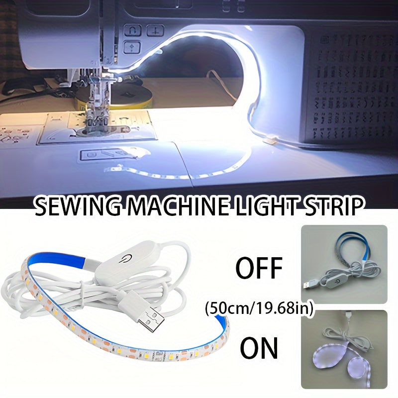 Tira de Luz LED con Alimentación USB para Máquinas de Coser con Regulador Táctil - Decorativa, No Requiere Batería, Perfecta para Regalos de Navidad, Oficina Festiva, Dormitorio, Hotel, Fiesta, Decoración de Restaurante