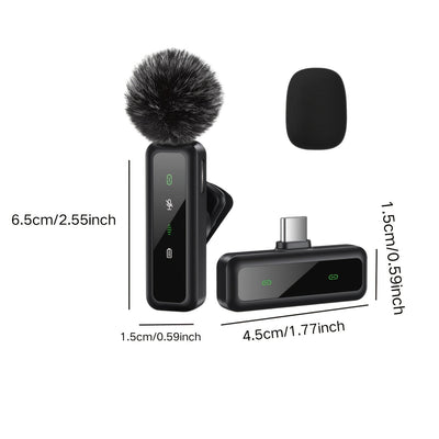 Micrófono inalámbrico con cable K3 (J81) USB, recargable con batería de polímero, con enchufe de 2,5 mm y indicador LED para conferencias de video, podcasting y grabación de voz. Disponible en negro, ideal para cantantes, podcasters y grabación de voz. D