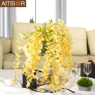24 piezas de vides artificiales de wisteria, cadeneta colgante de flores de imitación para fiestas de cumpleaños, graduaciones, bodas, decoración de habitaciones, primavera, verano, hogar, Navidad, Acción de Gracias, otoño.