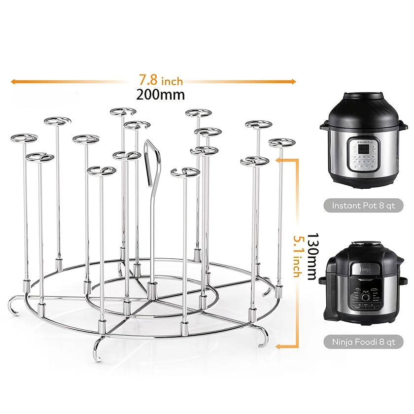 15 piezas de rejilla de acero inoxidable de grado alimenticio para freidora de aire, rejilla vertical, para hacer deliciosos platos en la cocina, herramienta de cocina.