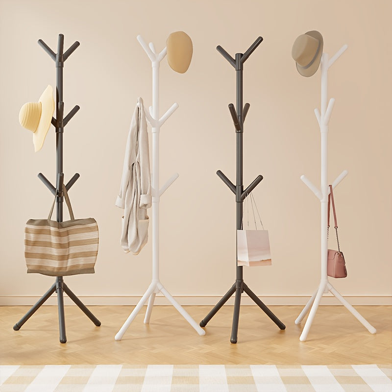 Perchero Minimalista de Piso para Dormitorio, Diseño Simple y Elegante con Barra Única, Ideal para Colgar Ropa, Sombreros y Bolsas