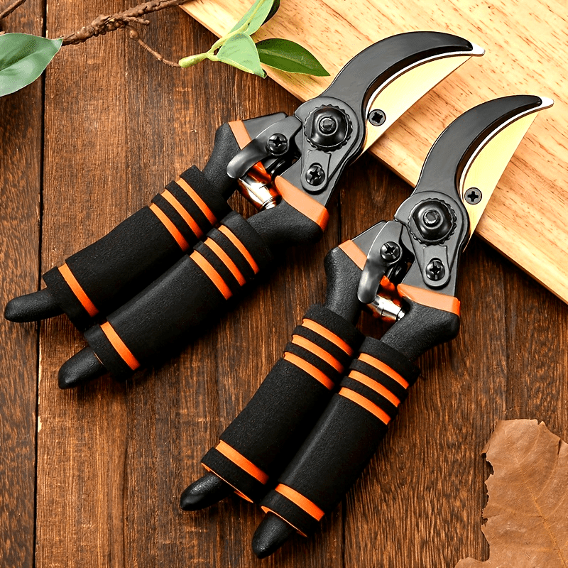 Tijeras de Poda Profesionales de Acero al Carbono con Hoja Afilada SK-5 - Agarre Cómodo, Cortaárboles Duradero para Jardinería Doméstica y Arreglos Florales, 1pc