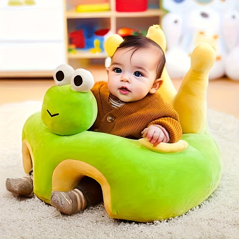 Una silla de bebé con forma de animal, con relleno, para aprender, suave y acogedora, para niños pequeños, para practicar sentarse, en varios colores.