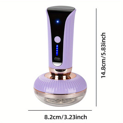 Eliminador de Pelusa y Afeitadora de Tela Recargable USB MIGUAN - Morado y Dorado Rosa, Despelusador de Suéteres con Pantalla Digital, Eliminación Eficiente de Pelusa para Ropa y Muebles, Eliminador de Pelusa para Ropa