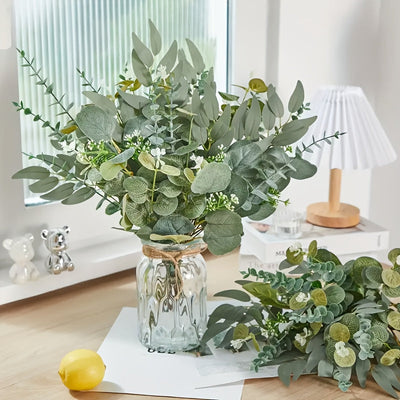 40 piezas de flores artificiales de eugalea y sauce, flores pequeñas con aroma, ideales para bodas de primavera y verano, arreglos florales DIY en jarrones, decoración para el hogar y jardinería
