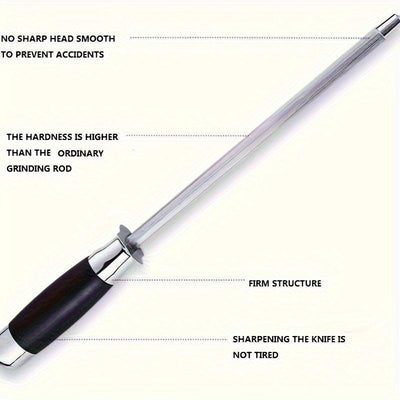 1 pieza de barra de afilado de diamante premium - Adecuada para todos los cuchillos - Acero para uso doméstico - Afilador profesional