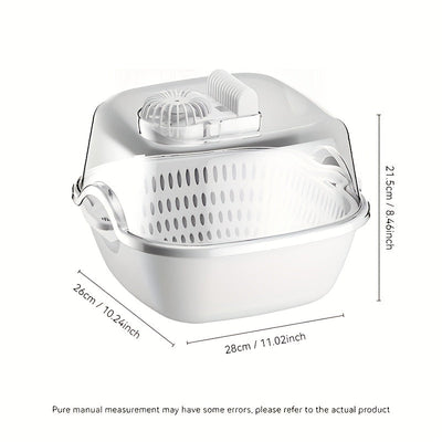 1 estuche de cesta multifuncional con pantalla digital, alimentado por USB, para descongelar, lavar, limpiar y descongelar carne, mariscos, frutas y verduras. Funciona en silencio, ideal para el hogar, el coche, los viajes en RV, los utensilios de cocina