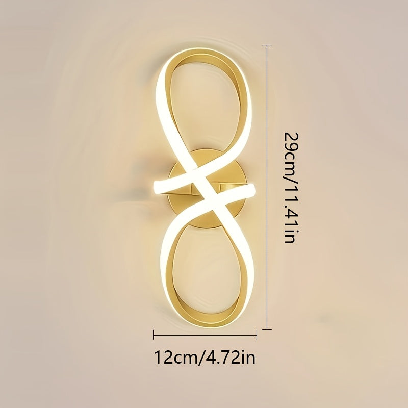 1 lámpara de pared LED dorada moderna - 3 temperaturas de color ajustables, lámpara montada en la pared de metal con hardware de instalación, utilizada como lámpara de pared y techo para pasillos e entradas, accesorios de lámparas de pared