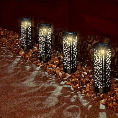 4/8 piezas de lámpara solar para jardín, luz solar para exteriores, luces LED automáticas decorativas para Navidad y Halloween, ideal para patio, jardín, césped, camino, calle y decoración de fiestas