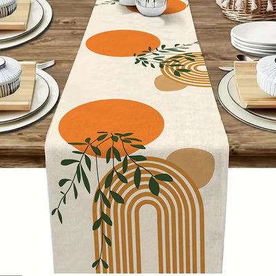 1 mantel individual bohemio de lino - Decoración cuadrada para cocina y comedor con diseños florales, hojas abstractas, geométricos y ramas de olivo, tonos tierra, decoración navideña para el hogar, decoración de cocina, tela texturizada