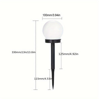 3/6/9 luces solares esféricas para jardín, 3 luces LED esféricas exteriores impermeables, ideales para decoración de jardines, céspedes, caminos y aceras, faroles solares, iluminación de suelo, decoraciones para fiestas y festividades