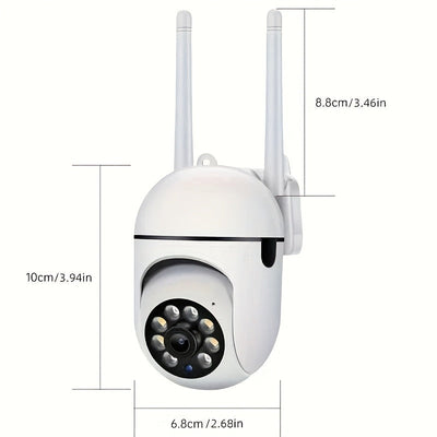 Cámara de seguridad Ourlife HD 1080P, vigilancia inteligente para el hogar con WiFi, seguimiento automático, monitoreo inalámbrico IP para exteriores día y noche, detección de personas/mascotas, Wi-Fi de 2.4GHz, protección de seguridad 1080P 2.4G, visión