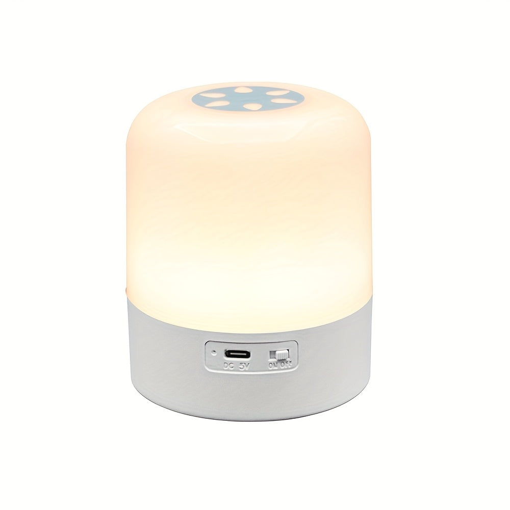 Luz de noche universal moderna, luz táctil ajustable con batería de litio recargable, luz de mesa de pie para dormitorio, alimentada por USB, material de plástico, acabado cepillado