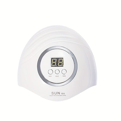 Lámpara de uñas LED de 48W para uñas de gel - 3 ajustes de temporizador, sensor automático y control de botón, alimentada por USB, secadora de uñas profesional para salón y hogar con pantalla digital, blanca, secadora de uñas, equipo de salón, herramient