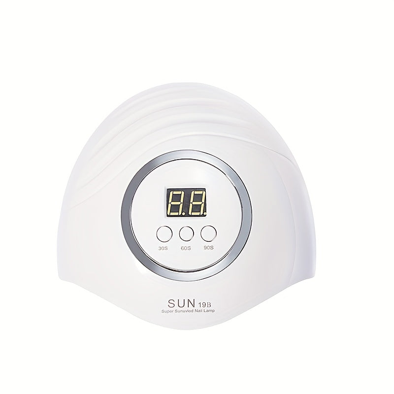 Lámpara de uñas LED de 48W para uñas de gel - 3 ajustes de temporizador, sensor automático y control de botón, alimentada por USB, secadora de uñas profesional para salón y hogar con pantalla digital, blanca, secadora de uñas, equipo de salón, herramient