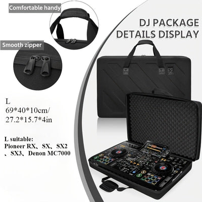 Estuche de almacenamiento ligero de EVA moldeado para Pioneer DDJ RX2 RX3, negro