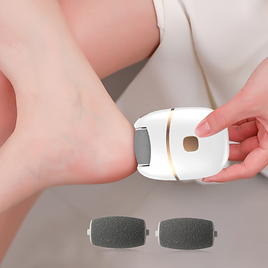 Exfoliador eléctrico para pies con carga USB, batería de litio, sin aceite, para pies suaves y cuidado de uñas, limpiador de uñas