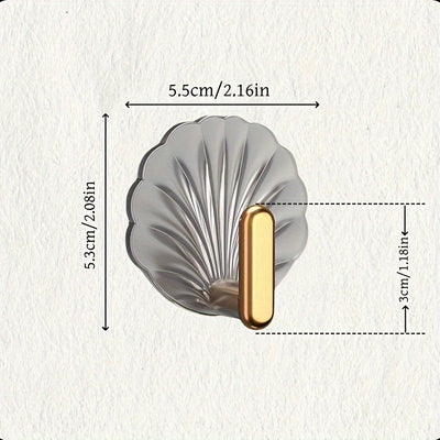 Ganchos Adhesivos Multiusos Impermeables y Ligeros sin Taladro, Bañados en Oro para Cocina y Baño, Paquete de 4