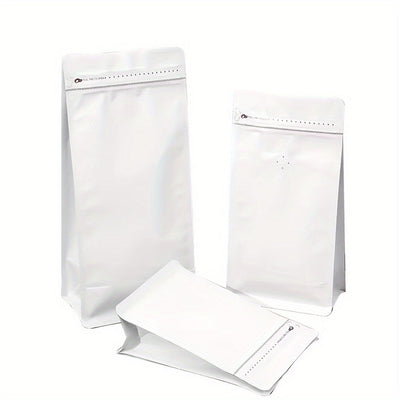 100pcs Bolsas de Café Autoadhesivas a Prueba de Fugas con Válvula Unidireccional - Perfectas para Almacenamiento de Granos, Frutos Secos, Frutas Secas y Té