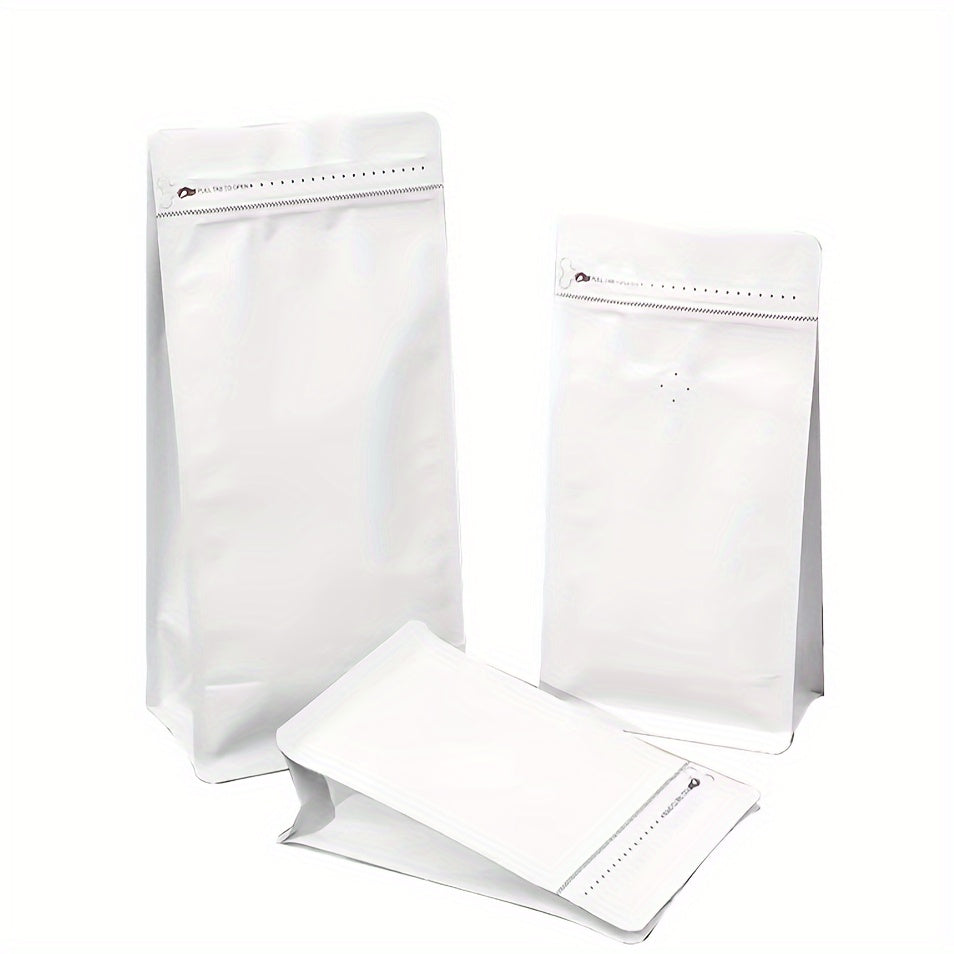 100pcs Bolsas de Café Autoadhesivas a Prueba de Fugas con Válvula Unidireccional - Perfectas para Almacenamiento de Granos, Frutos Secos, Frutas Secas y Té
