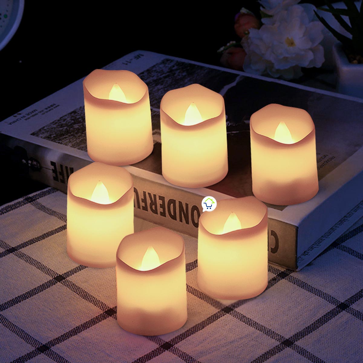 Vela Luz Led Pequeña X6 Decorativa AK3008